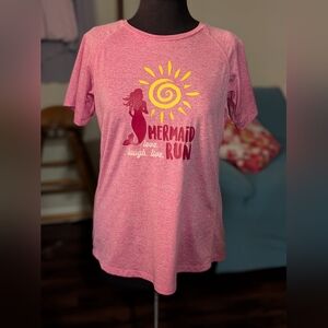 NWOT "Mermaid Run Love. Laugh. Live." Workout Tee